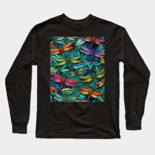 Dreamy Dragonflies Flying Gracefully Long Sleeve T-Shirt